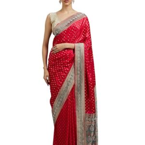 Art Silk Stone Work | Weave Saree with Blouse Piece