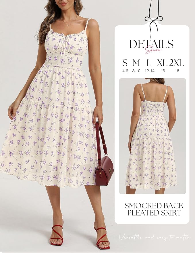 Belle Poque Floral Dress for Women Wedding Guest 2026 Spring Summer Midi Flowy Tea Party A Line Milkmaid Dresses - Image 5
