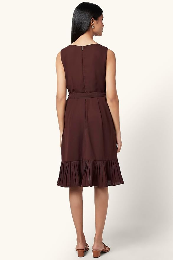 Annabelle by Pantaloons Women's Fit and Flare Polyester Classic Below The Knee Dress - Image 5
