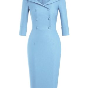 MUXXN Women's Classic Vintage Sweetheart Neckline Cocktail Prom Tea Dress