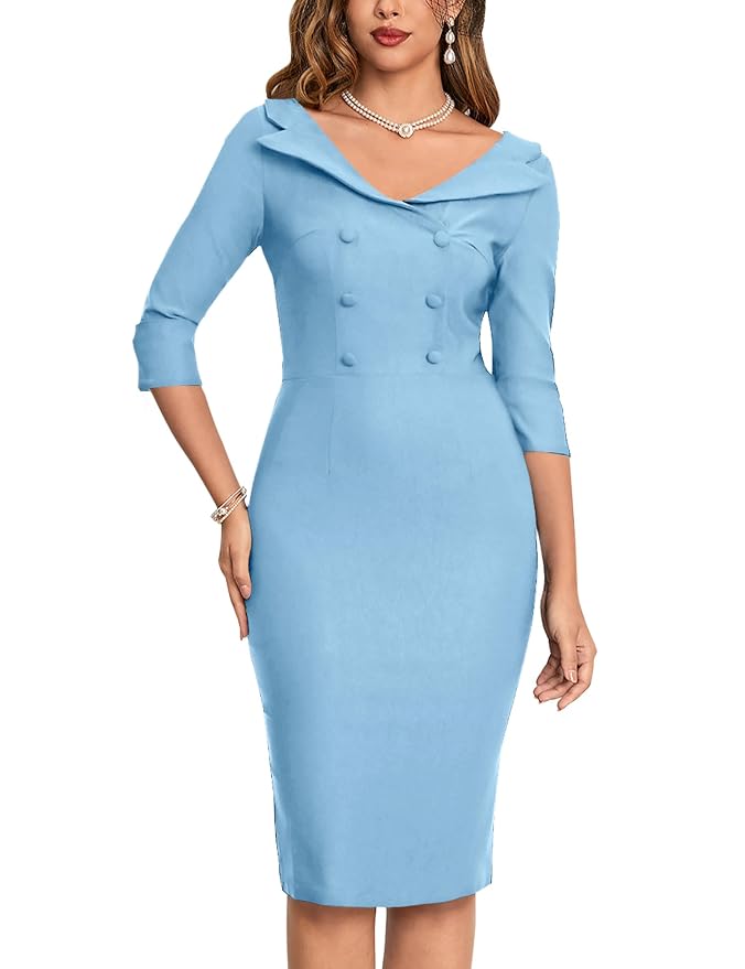 MUXXN Women's Classic Vintage Sweetheart Neckline Cocktail Prom Tea Dress - Image 3