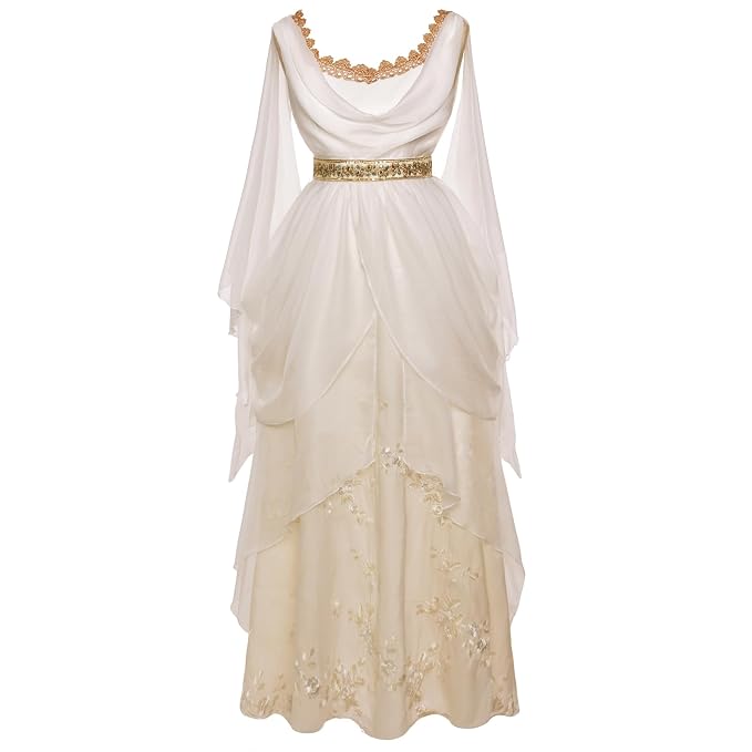 Vibsion Womens Renaissance Renfaire Dress Medieval Sleeveless Fairy Dresses - Image 3